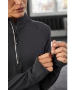 Damen Ladies' Sports Shirt Half-Zip Turquoise 8598