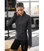 Damen Ladies' Sports Shirt Half-Zip Turquoise 8598