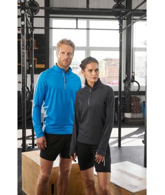 Femme T-shirt sport femme demi-zip Marine 8598
