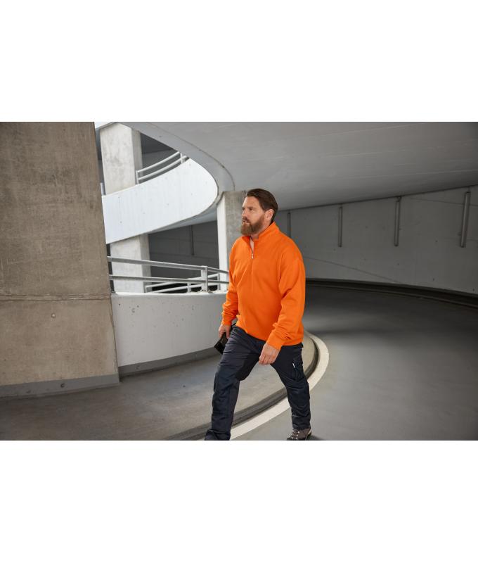 Unisexe Sweat-shirt de travail demi-zip Vert-brumeux 8172