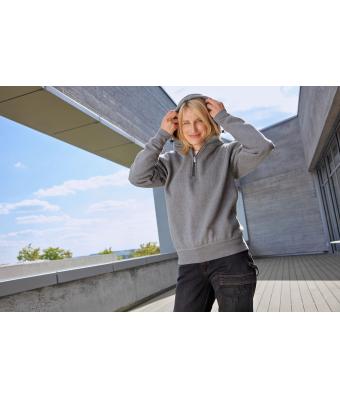 Unisex ORGANIC Workwear Half-Zip Hoody   OCS Blended & RCS Black 10447