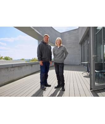 Unisex ORGANIC Workwear Half-Zip Hoody   OCS Blended & RCS Black 10447