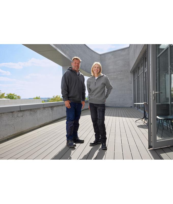 Unisex Workwear Half-Zip Hoody OCS Blended  & RCS Donker-melange 10447