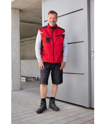 Unisex Workwear Softshell Vest - STRONG - Rood/zwart 8309