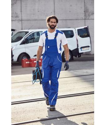 Unisexe Pantalon workwear à bretelles - COLOR - Marine/turquoise 8525