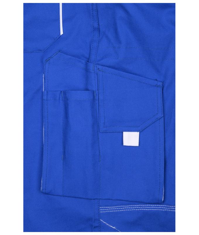 Unisex Workwear Pants with Bib - COLOR - Navy/turquoise 8525
