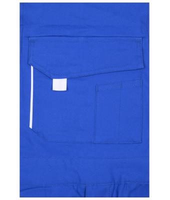 Unisex Workwear Pants with Bib - COLOR - White/royal 8525