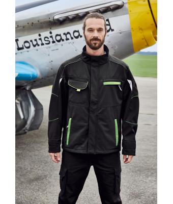 Unisex Workwear Softshell Jacket - COLOR - Carbon/red 8528