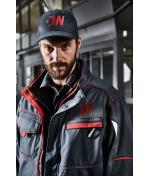 Unisex Workwear Softshell Jacket - COLOR - Carbon/red 8528