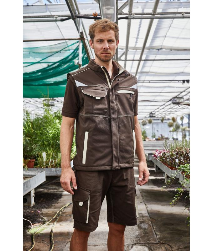Unisex Workwear Softshell Vest - COLOR - Brown/stone 8529
