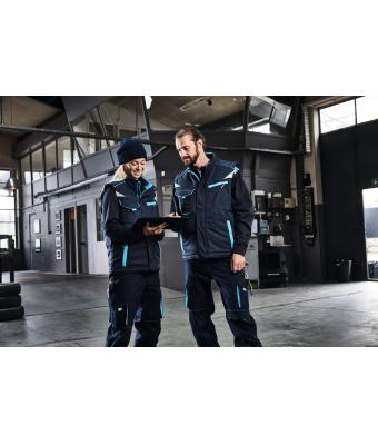 Unisex Workwear Softshell Padded Vest - COLOR - Navy/turquoise 8531