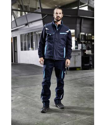Unisex Workwear Softshell Padded Vest - COLOR - Navy/turquoise 8531