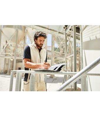 Unisex Workwear Fleece Vest - STRONG - Dark-green/black 8503