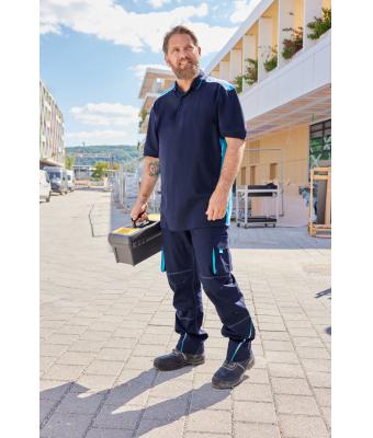 Heren Men's Workwear Polo - COLOR - Bruin/steen 8533