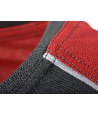Dames Ladies' Workwear T-Shirt - COLOR - Carbon/rood 8534