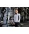 Damen Ladies' Knitted Workwear Fleece Jacket - STRONG - Carbon-melange/black 8536
