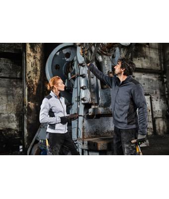 Femme Veste workwear polaire tricotée femme - STRONG - Pierre-mélange/noir 8536