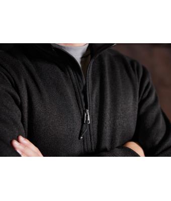 Unisex Men's Knitted Workwear Fleece Half-Zip - STRONG - Dark-green-melange/black 8538