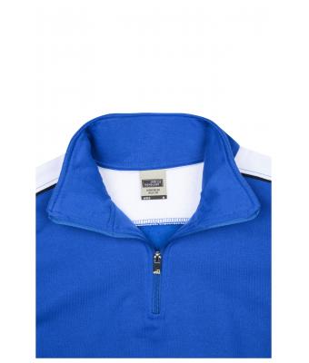 Unisex Workwear Half-Zip Sweat - COLOR - Zwart/lime 8542
