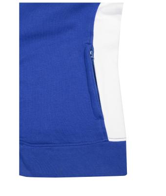 Femme Sweat-shirt veste workwear femme - COLOR - Royal/blanc 8543