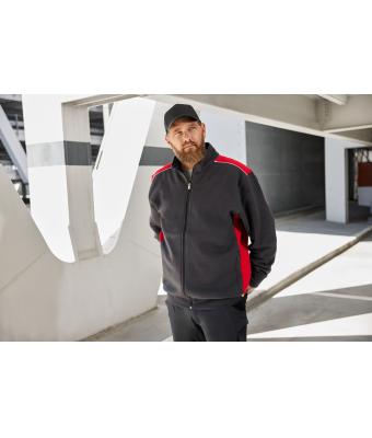 Unisex Workwear Sweat Jacket - COLOR - Red/navy 8544