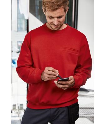 Heren Men's Round Sweat Pocket Wit 7563