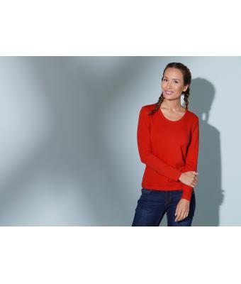 Dames Ladies' Stretch Shirt Long-Sleeved Wit 7984