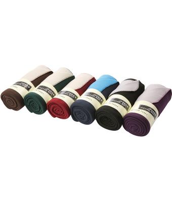Unisex Bonded Fleece Blanket Navy/aqua 7568