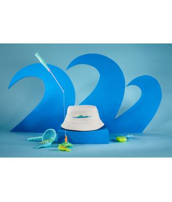 Kinder Fisherman Piping Hat for Kids White/navy 7580