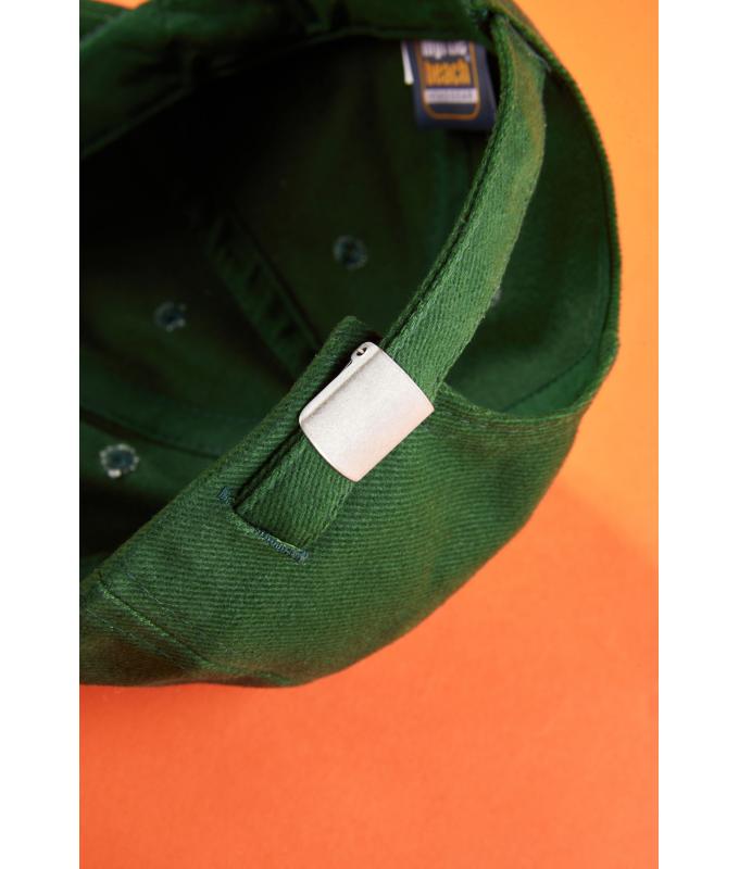 Unisexe Casquette 6 panneaux coton brossé lourd Gris-clair 7585