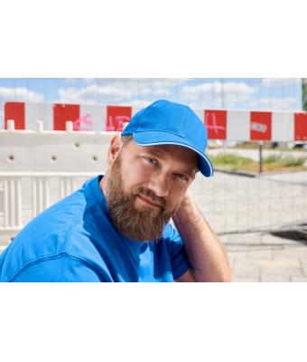 Unisex 6 Panel Sandwich Cap Navy/red/navy 7590