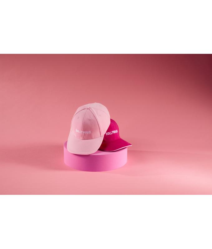 Unisex 6 Panel Sandwich Cap Lichtblauw/wit 7590