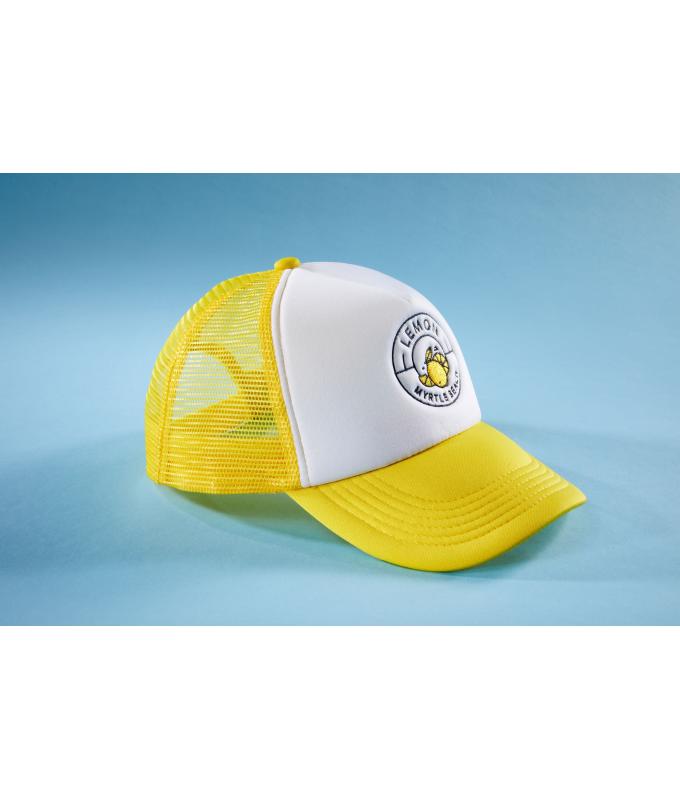 Unisexe Casquette trucker 5 panneaux Rose-fluo/blanc 7622