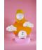 Kids 5 Panel Polyester Mesh Cap for Kids White/baby-pink 7623