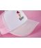 Kids 5 Panel Polyester Mesh Cap for Kids White/baby-pink 7623