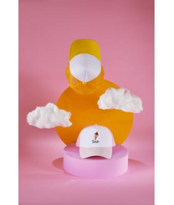 Kinderen 5 Panel Polyester Mesh Cap for Kids Zwart/zwart 7623