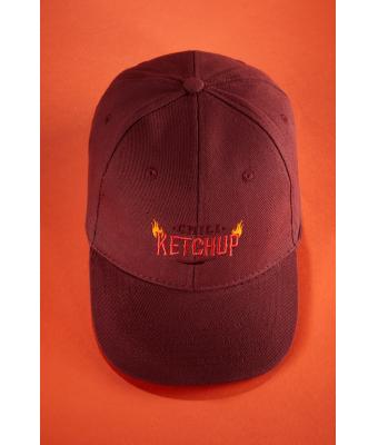 Unisex 6 Panel Cap Heavy Cotton Red 7642