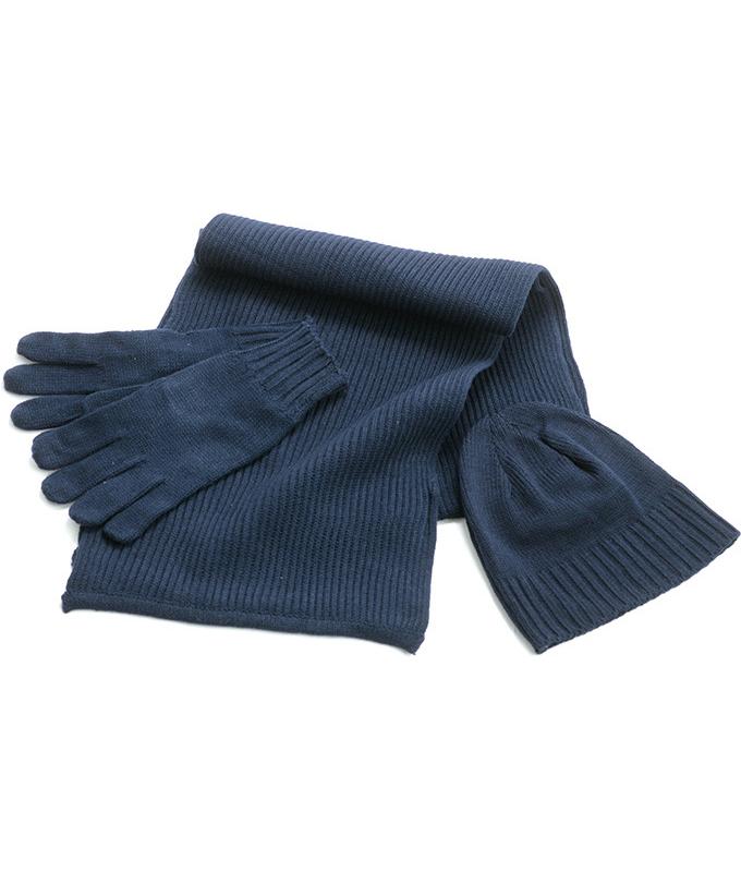 Unisex Knitted Scarf Navy 7676