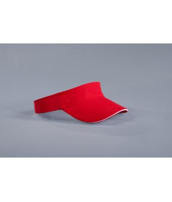 Unisex Sandwich Sunvisor Rood/wit 7699