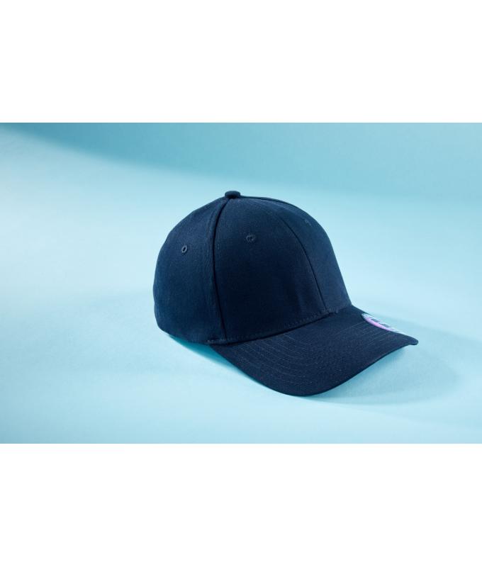 Unisex 6 Panel Elastic Fit Baseball Cap Black 8546