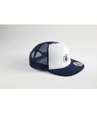 Unisex 5 Panel Flat Peak Cap Navy/navy 8547
