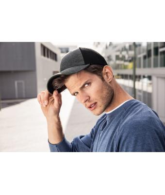 Unisex 6 Panel Elastic Fit Mesh Cap Green/black 8687