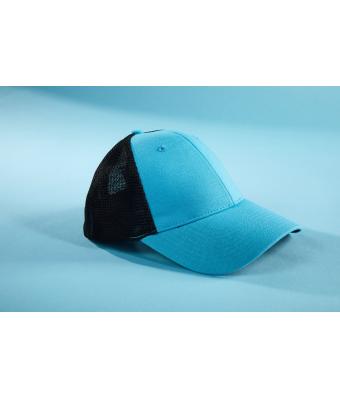 Unisex 6 Panel Elastic Fit Mesh Cap Green/black 8687