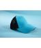 Unisex 6 Panel Elastic Fit Mesh Cap Turquoise/black 8687