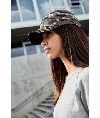 Unisex Șapcă de camuflaj cu 6 panouri Olijf/zwart 8688
