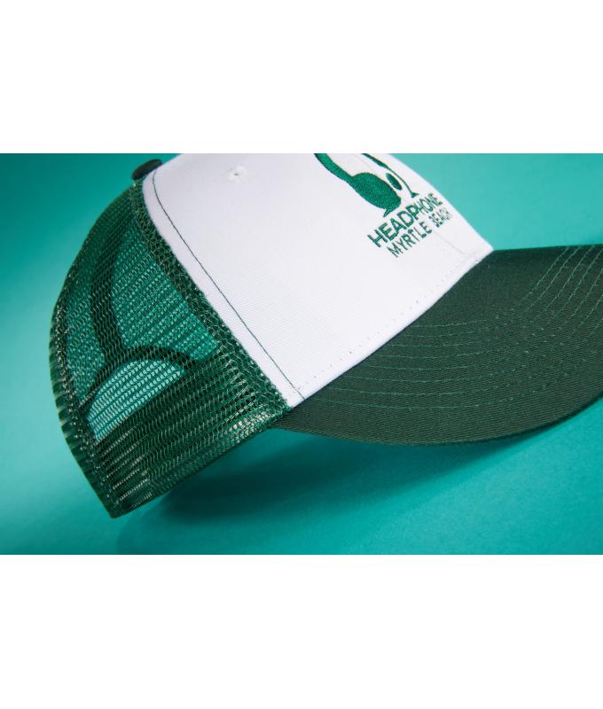 Unisex 6 Panel Mesh Cap Wit/rood 10253