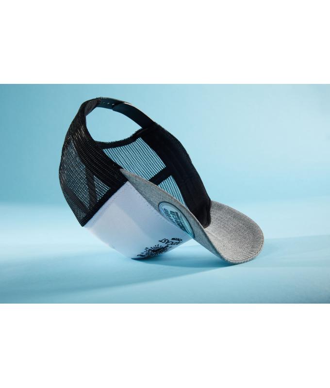 Unisex 6 Panel Mesh Cap Melange Bruin-melange/zwart 10455