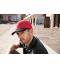 Unisex 6 Panel Mesh Cap Rood/zwart 11191