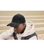 Unisex 6 Panel Corduroy Cap Cotton Black 12025