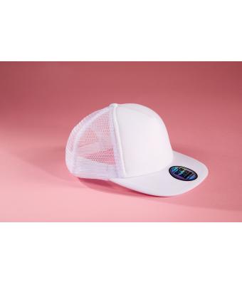 Unisex 5 Panel Flat Peak Cap Wit 7741